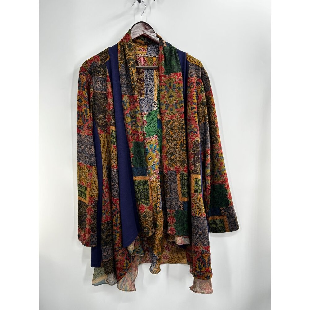 SOFT SURROUNDINGS IZMUR TOPPER OPE FRONT PANELED CARDIGAN MEDIUM Women's 3X